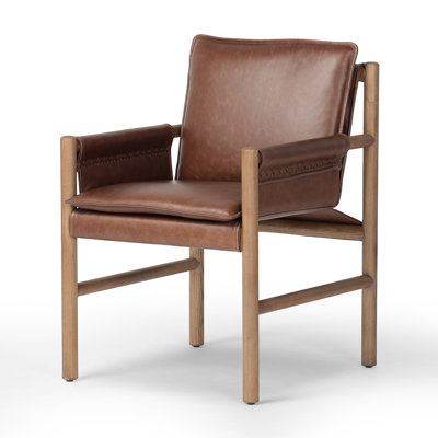 Kellis Leather Upholstered Arm Chair