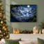 " Snowy Pagoda Landscape Inside Blue Porcelain Bowl Christmas " Painting-1773417125