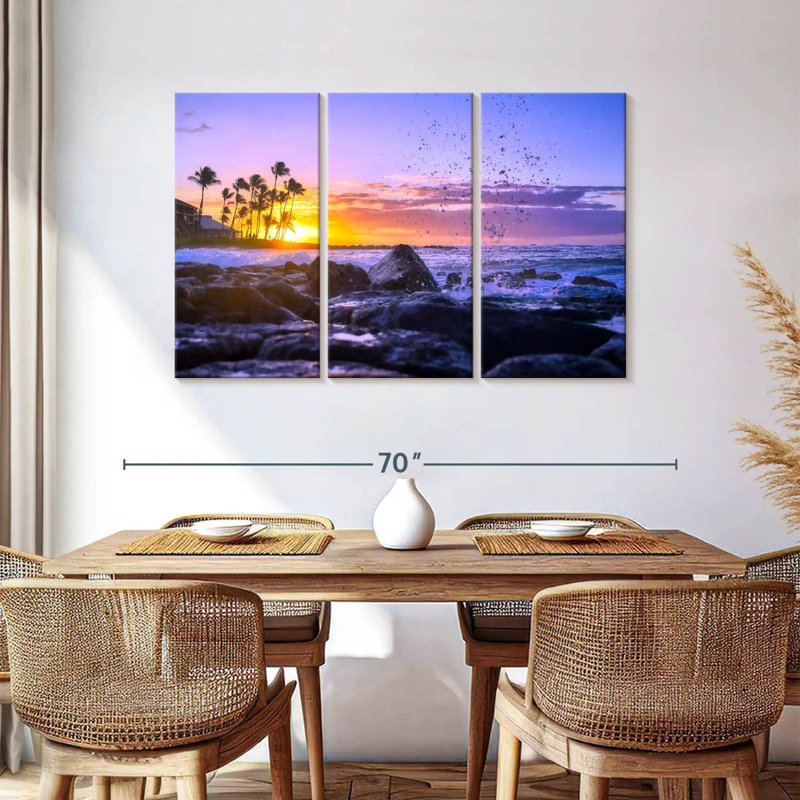 Gillard Kauai - lever de soleil mauve, H 32 po x l 50 po