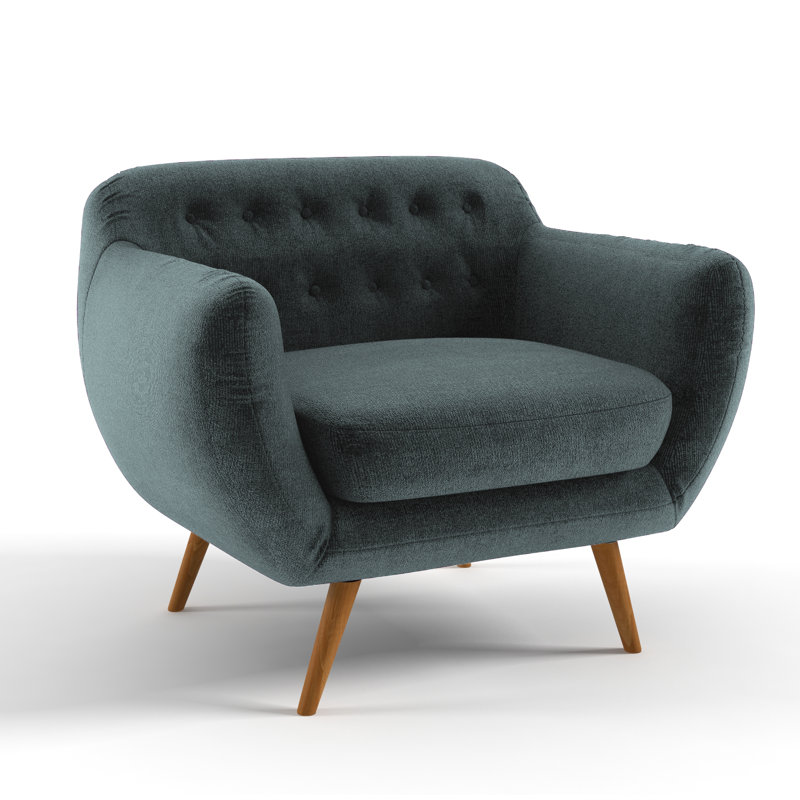 Millicent Upholstered Armchair, Slate Grey
