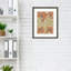 Expressive Abstract House Plant Orange On Tan Framed On Paper by The Creative Bunch Studio Print-91291777-91291775