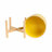 Glossy Ceramic Outdoor Planter on Stand for Indoor Home Decor - Modern Contemporary Flower Pot for Living Room or Patio - Yellow-770724191-770724190