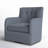Adele Tufted Upholstered Swivel Accent Armchair with Removable Seat Cushion-1245825665