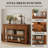 Aitzol Mid-Century Style Console Table with Wood Legs, Shelves, Drawers for Entryway
