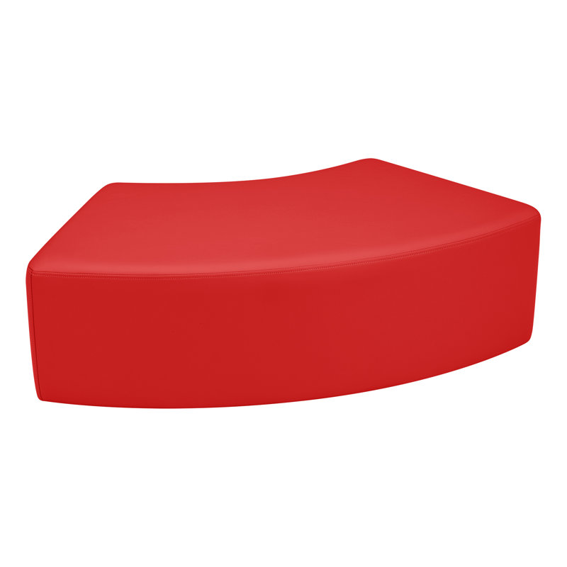 Shapes Series II Modular Collaborative Soft Seating S-Curve Stool with Foam Padded Seat, Red, No, 12" H x 39.25" W x 20.5" D