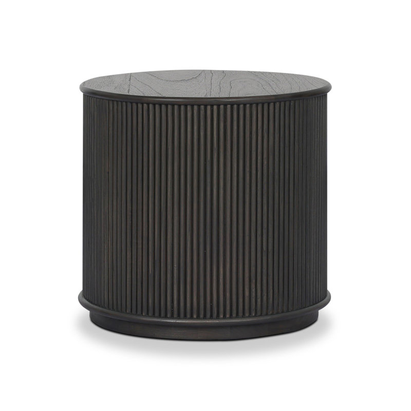Ona End Table-Amber Mindi Veneer, Smoked Black Mindi Veneer
