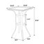 Ensemble de 3 tabourets de bar d'extérieur, chaises de bar en rotin, plateau de table en verre, tabourets de bar en osier pour la cour, le jardin, la piscine, le balcon et la terrasse
