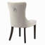 Ensemble de 2 chaises de salle à manger rembourrées en velours avec poignée à oreilles cloutées haut de gamme-1222957102