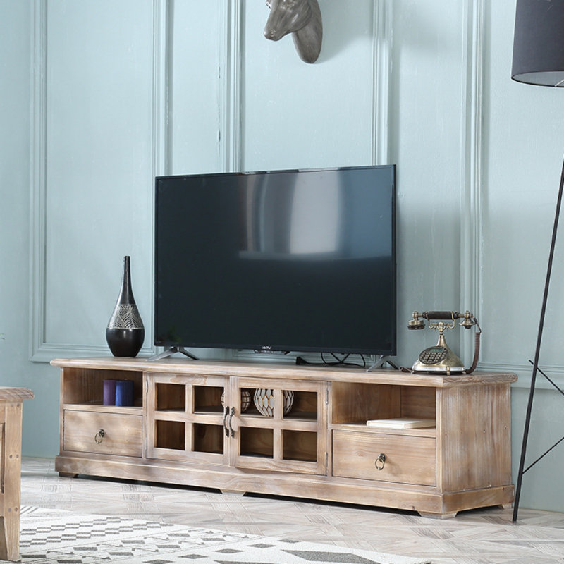 American-style Simple Solid Wood TV Cabinet