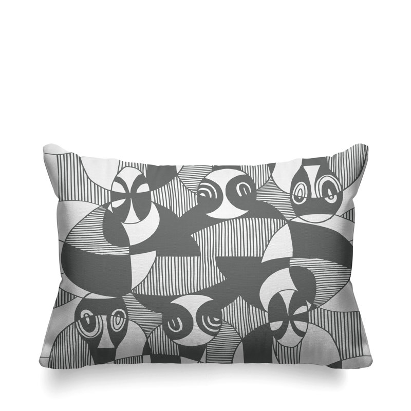 Housse de coussin d'extérieur et insert, gris