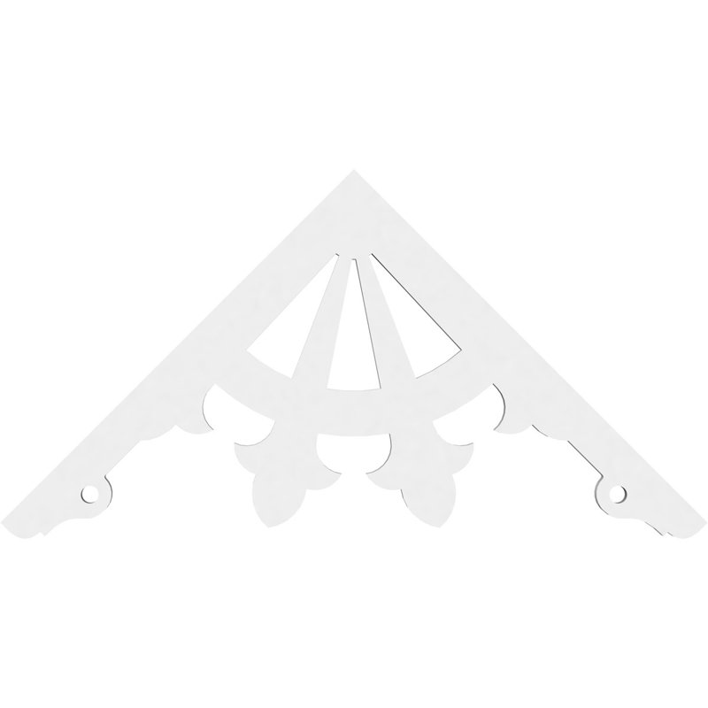 Pignon en PVC de qualité architecturale Riley, H 18 po x l 36 po x P 1 po, 12 / 12
