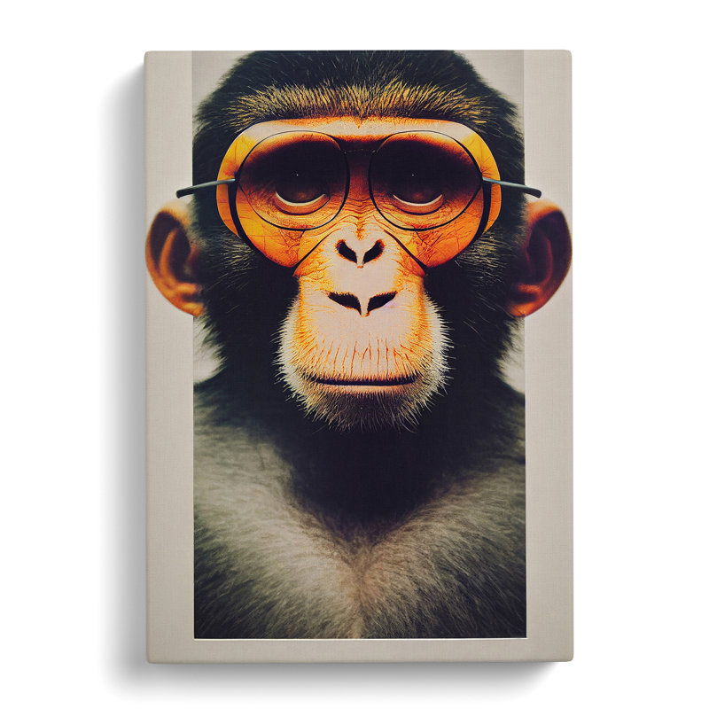 Outstanding Monkey - Wrapped Canvas, 50cm H x 35cm W x 3cm D