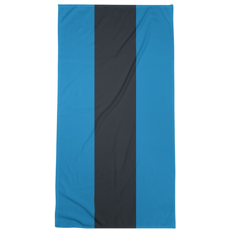 Microfiber Bath Towel, Carolina Football Stripes Navy Blue/Black