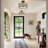 Modern Drum Linen Semi Flush Mount Ceiling Light Fixture-197076703