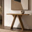Console moderne de 43 po pour le vestibule, table de canapé étroite en bois avec base à structure en A, table d'appoint mince pour le salon et le vestibule-130849292