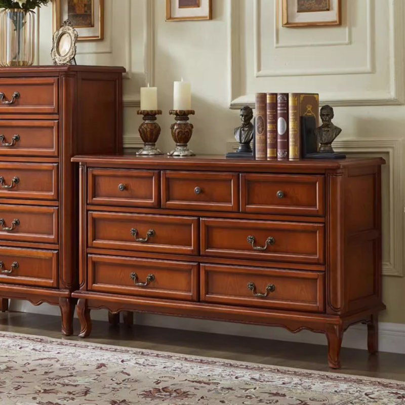 Armoire d'appoint en bois massif cerisier profond, Cerise profonde
