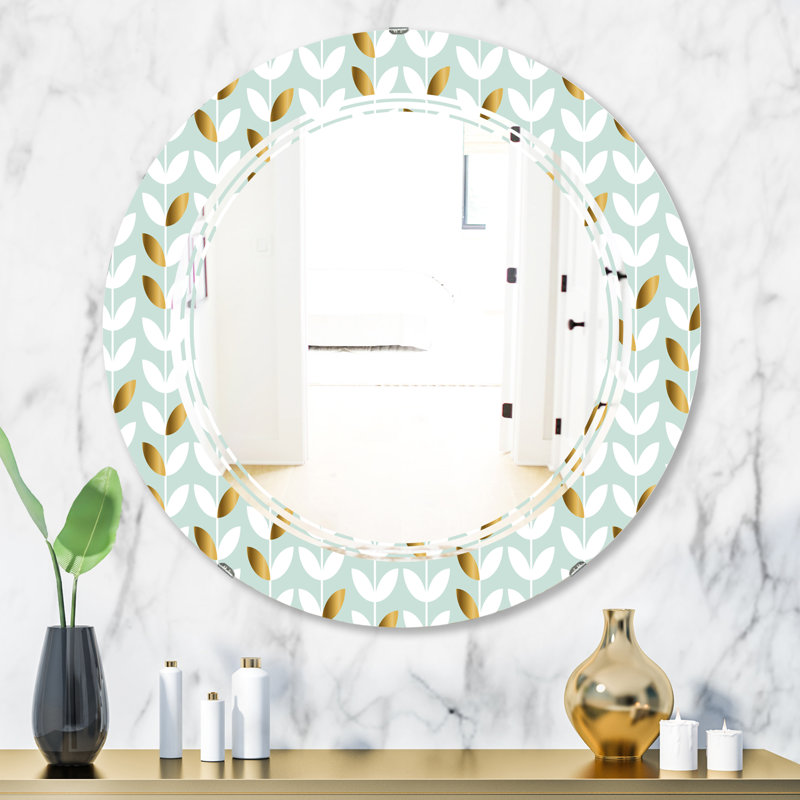 Triple C Coastal Frameless Wall Mirror, 31.5" H x 23.7" W, Triple C Foliage X