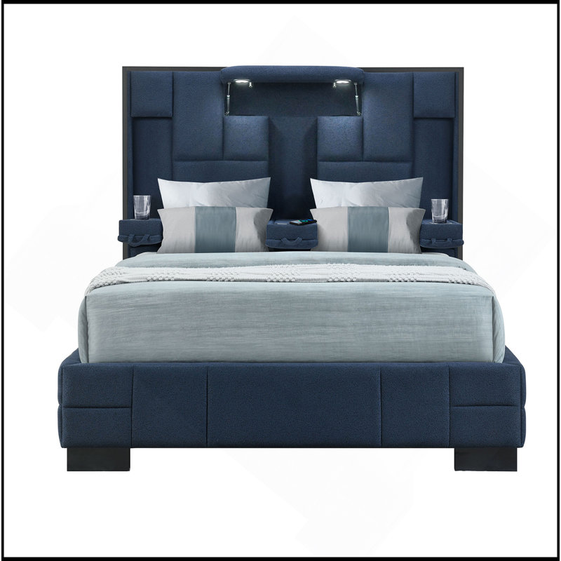 BED, King, Navy Blue