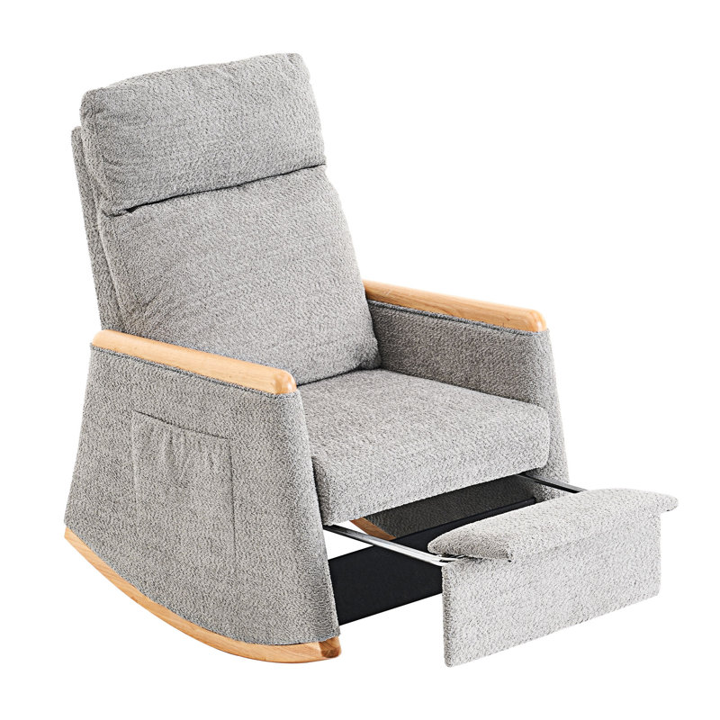 Chaise berçante d'appoint avec repose-pieds
