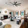 84 Inch Modern Large Design Ceiling Fans With Smart Remote Control 8 Fan Blades For Living Room