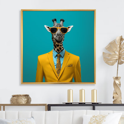 Jaune avec girafe I