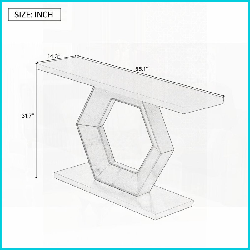 Table basse Hollow Hexagon Conception stable, Brun