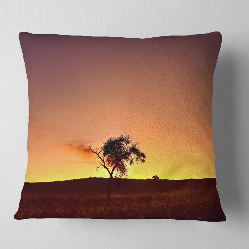 Oreiller en solitary de namib imprimé paysage, 16 po x 1 po, Coussin décoratif