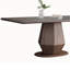 Ensemble de table de salle à manger en pierre frittée grise-108530890