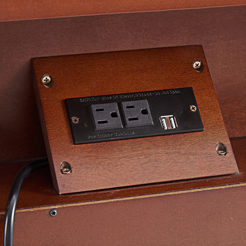Nightstand End Table With Charging Station
