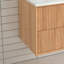 Ensemble de meuble-lavabo flottant 24 po, armoire de salle de bain murale en bois massif avec 2 tiroirs de rangement, lavabo intégré en résine blanche-749409680-749409684