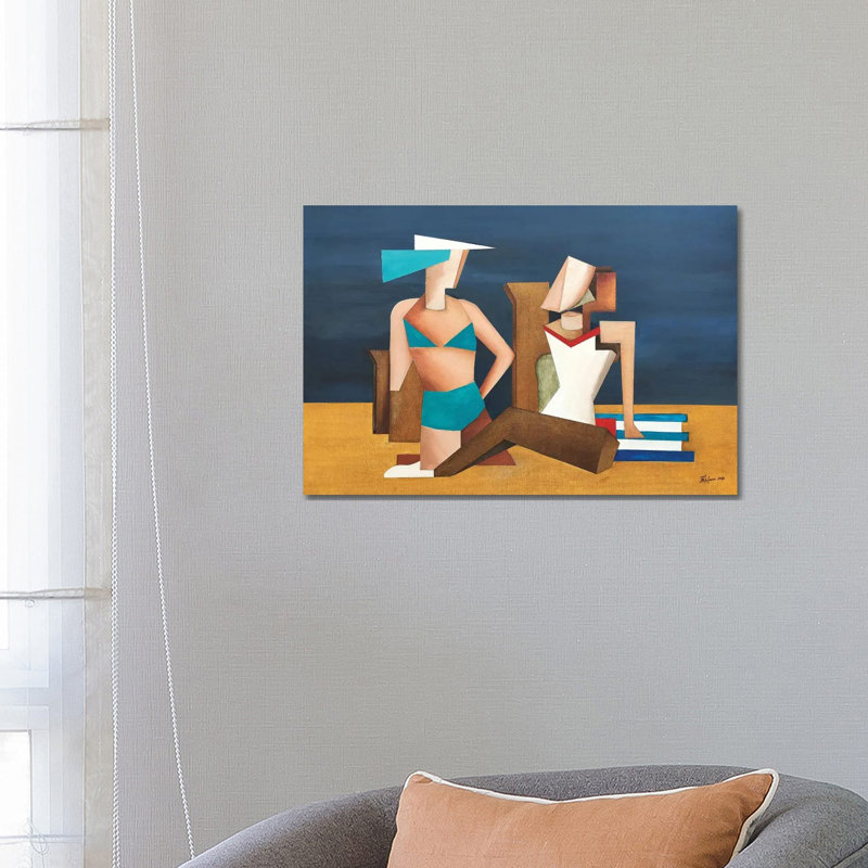 On The Beach Two by Alexander Trifonov - Wrapped Canvas Painting, 45.72cm H x 66.04cm W x 1.91cm D
