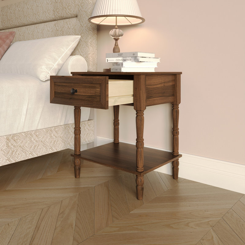 Rumford 1 Drawer Nightstand, Brown