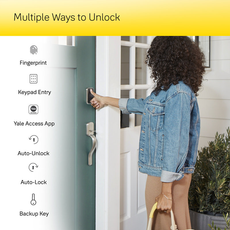 Yale Assure Lock 2 Touch Deadbolt, Key-Free Smart Entry Door Lock with Bluetooth Connected Keypad and Fingerprint Scanner for Code Entry (No Wi-Fi)