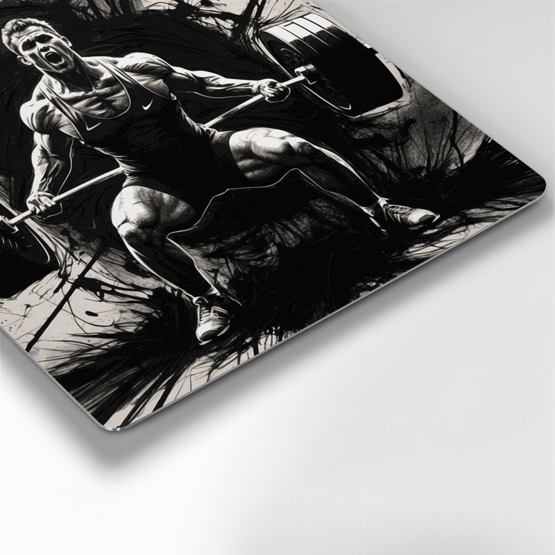 Art mural gris en métal Sports, H 12 po x l 12 po