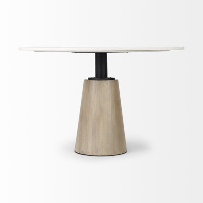 Thomas 48'' Genuine Marble Pedestal Dining Table