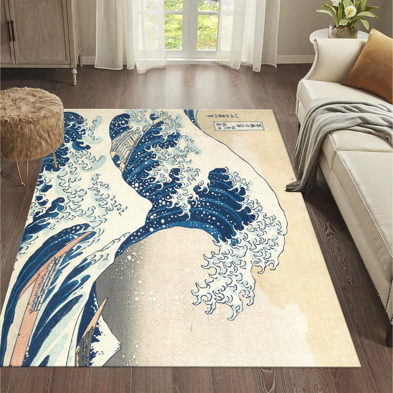 Handcrafted Artistic Bohemian With Pile Soft Printed Rug Featuring Geometric Design Ideal for Home and Office Decor