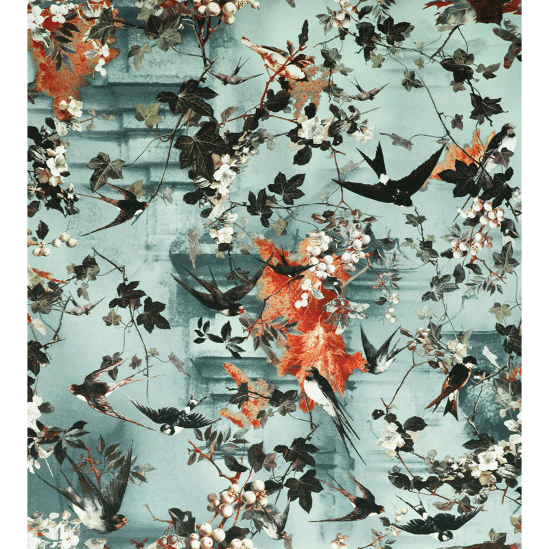 Les Papiers Floral Wallpaper Double Roll, Ete