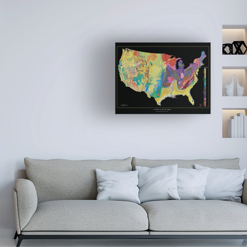 " A Tapestry Of Time And Terrain " by Print Collection, 14" H x 19" W x 2" D