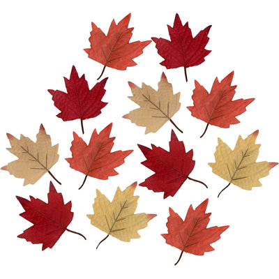 Pmu Thanksgiving Autumn Leaf Assortment Artificial Fall Leaves Decor Harvest Coloured (12/pkg) Pkg/1