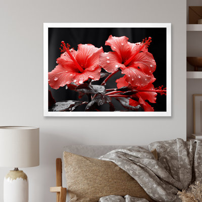 " Vibrant Coral Hibiscus "