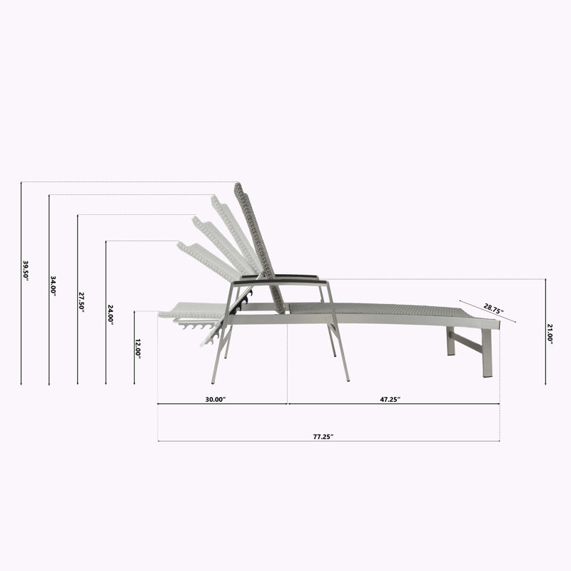 Vanhorn Outdoor Chaise Lounge