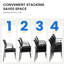4 Pack Mesh Back Stacking Arm Chairs, Guest Reception Chairs, Ergonomic Office Chair With Armrests-107096127