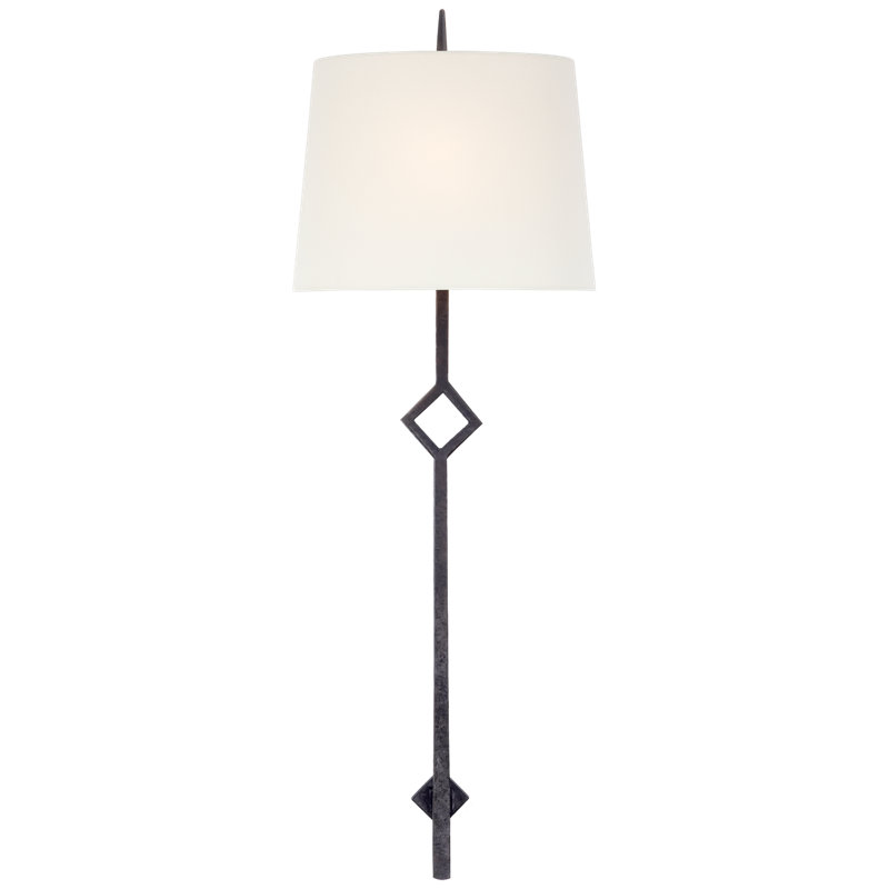 Cranston 1 - Light Wallchiere, Aged Iron, Paper