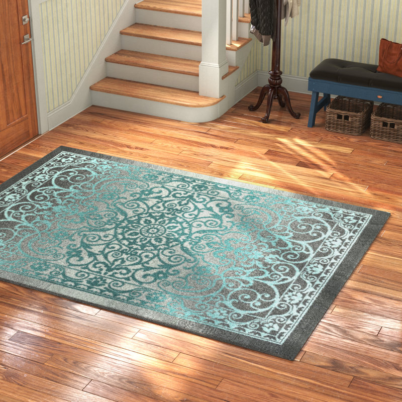 Tapis oriental intense Dreyfuss, Rectangle 3 pi 4 po x 5 pi,  Grey/Blue 