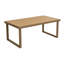 Table basse en rotin et osier pour terrasse
