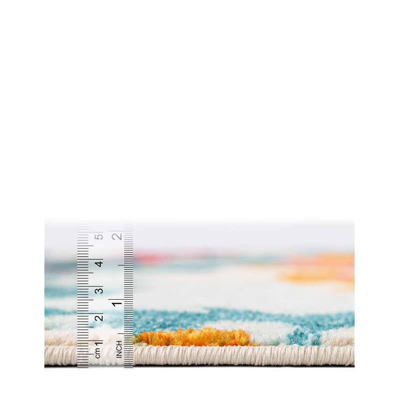Wrought Studio Zenata Marelda Indoor/Outdoor Area Rug, Round 6'1"
