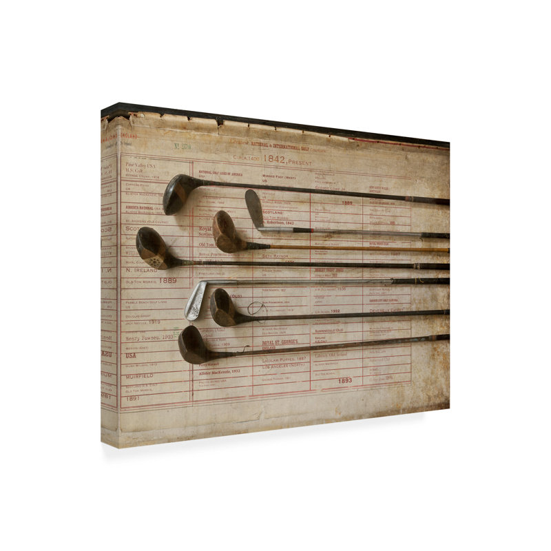 Art mural sur toile tendue - Sympo Design «Golf 2», décoration murale pour le salon, la chambre à coucher ou le bureau - 14 x 19