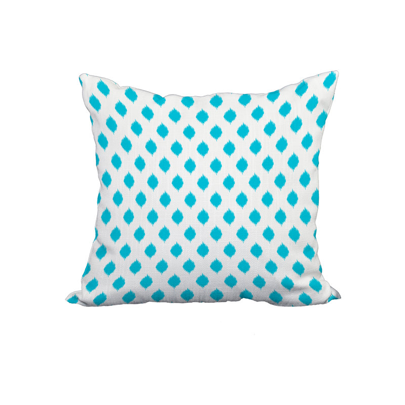 Geometric Reversible Throw Pillow, 18" x 18", Blue