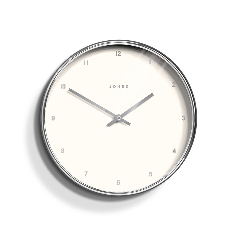 Studio Acrylic Wall Clock, Silver