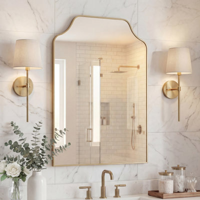 Miroir de salle de bain mural rectangulaire l 24 po x H 36 po Lindie